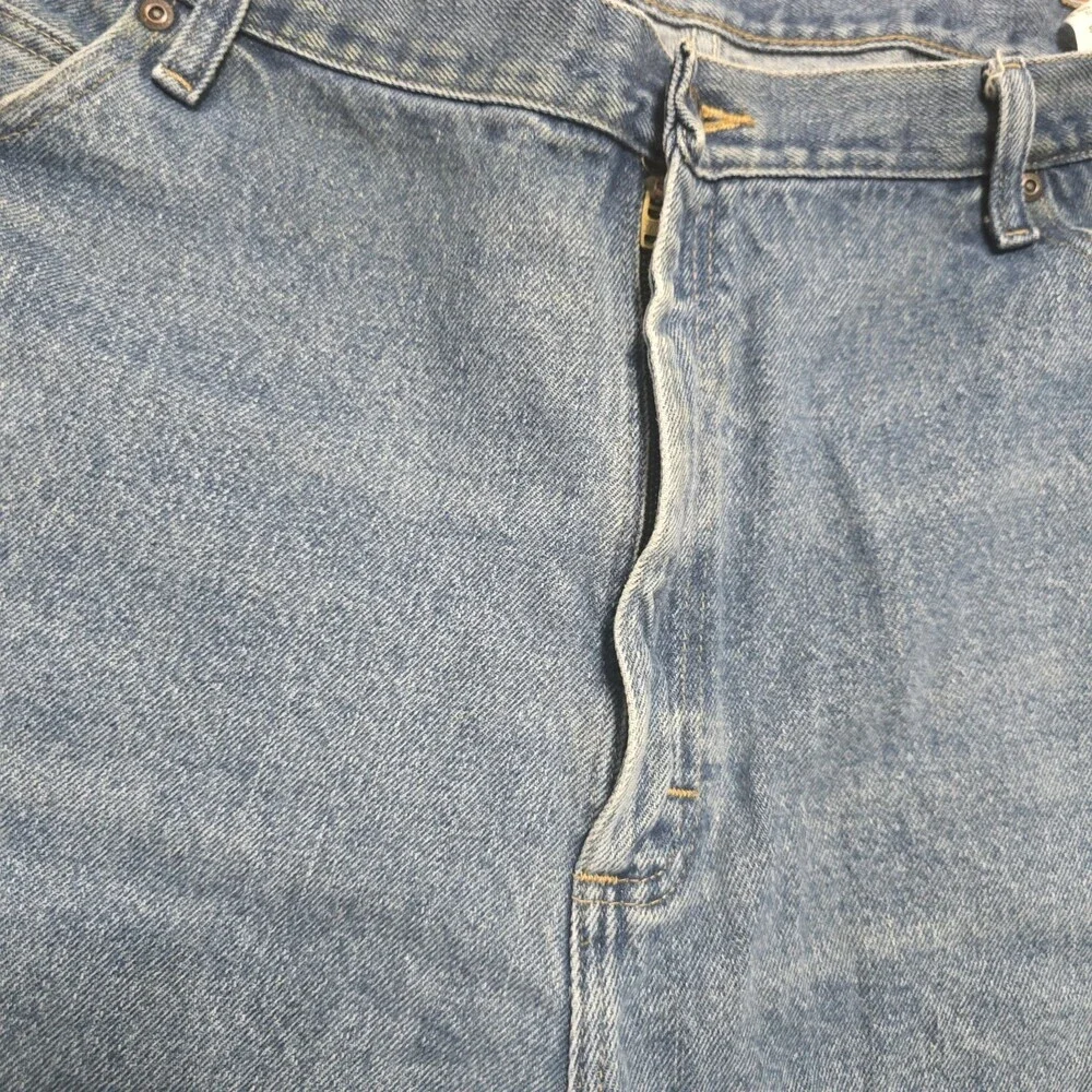 Vtg Wrangler Jeans Men Pemium Denim 42x31 Stonewash Blue Authentics 96501DS Y2K